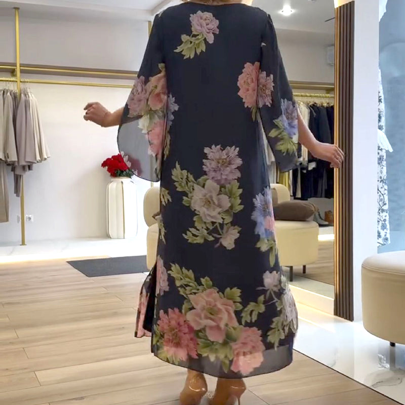 Isabella Silk Touch Kaftanklänning