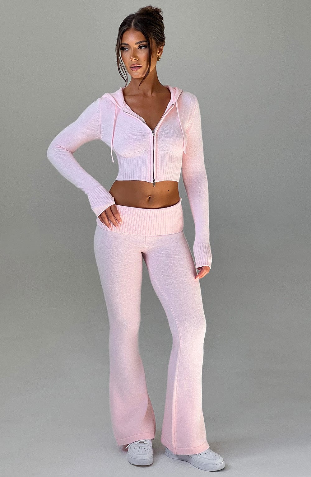Portia Stickade Byxor - Rosa