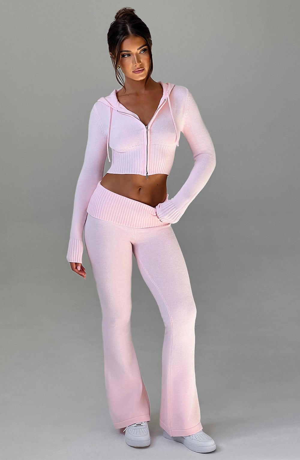 Portia Stickade Byxor - Rosa