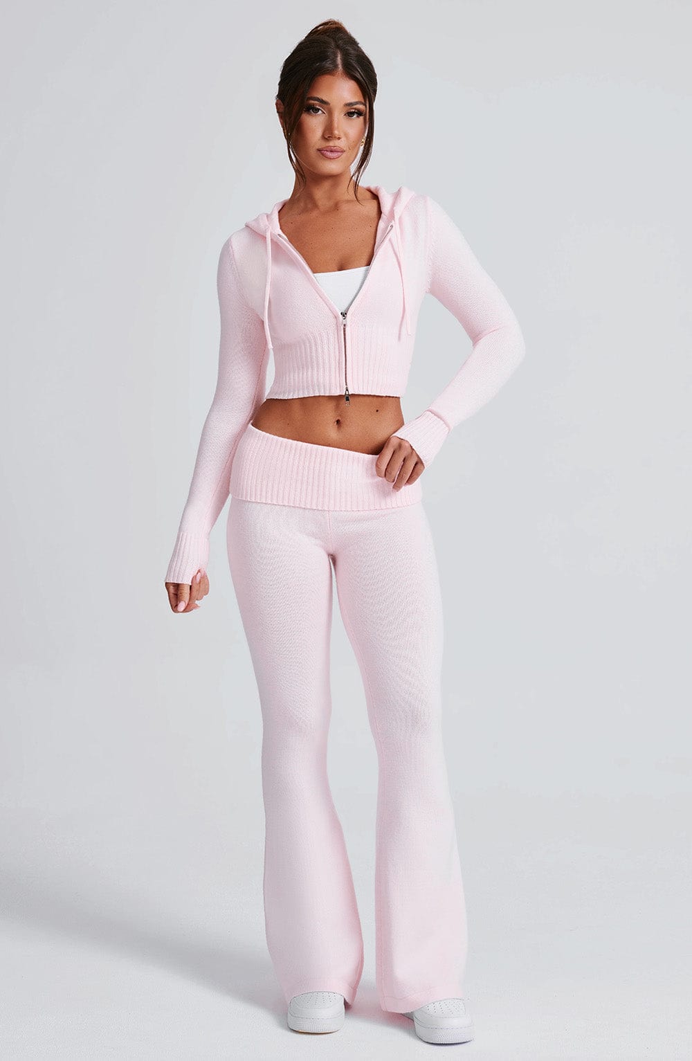 Portia Stickade Byxor - Rosa