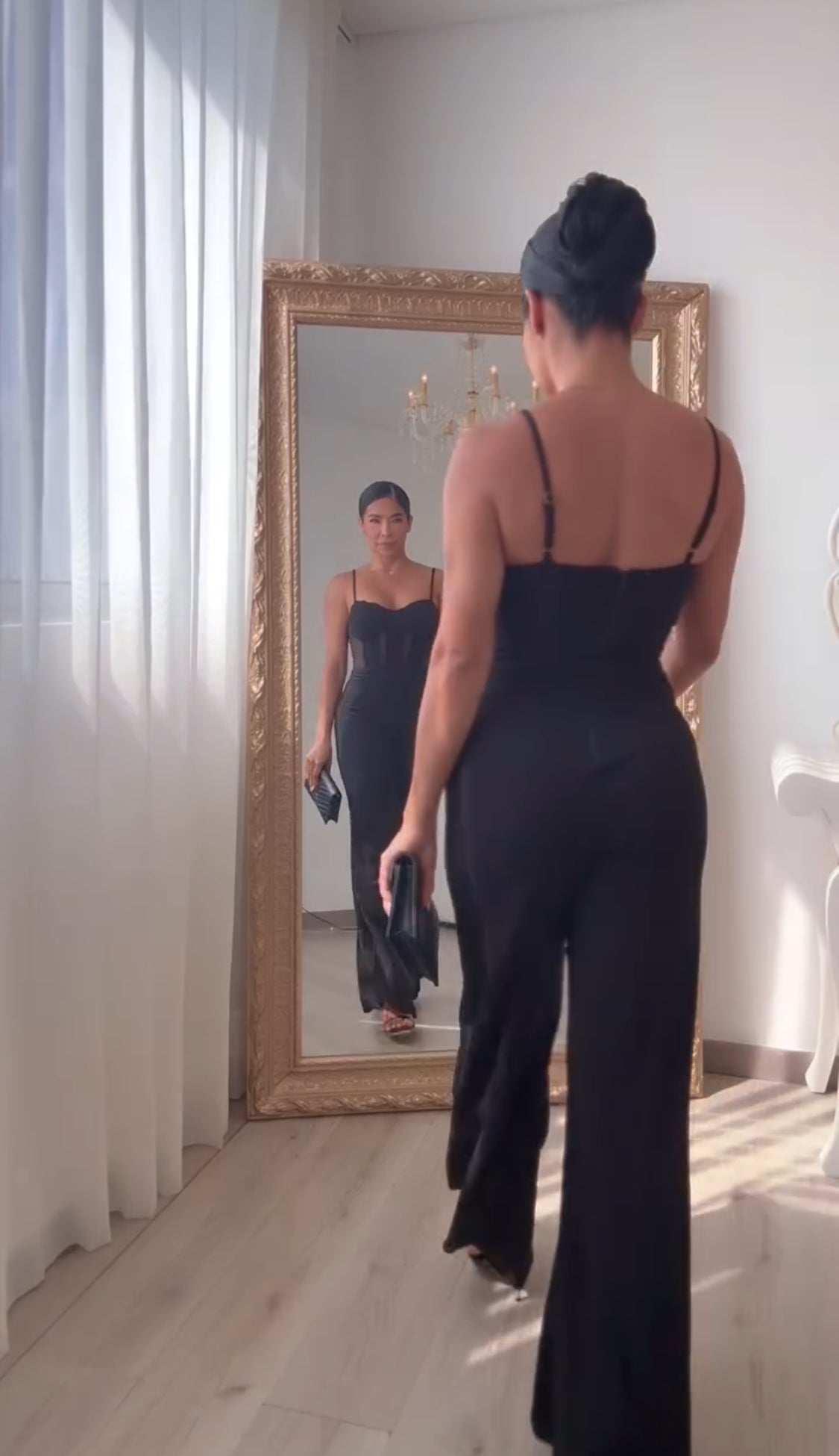 Luna Noir Mesh Jumpsuit