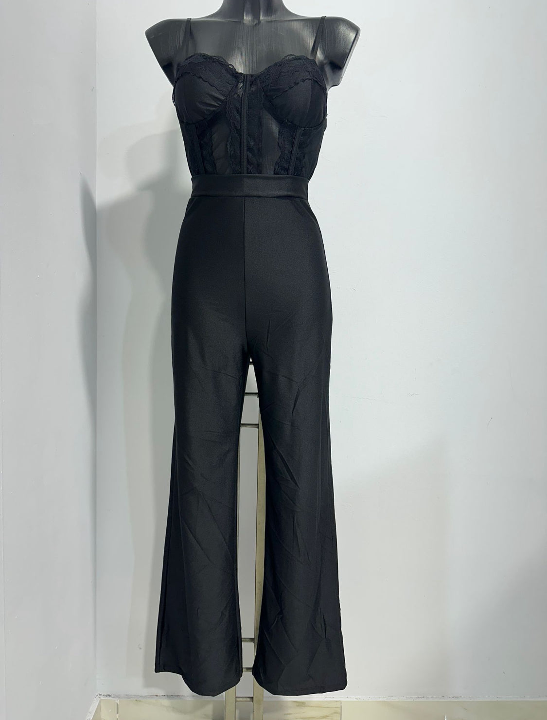 Luna Noir Mesh Jumpsuit