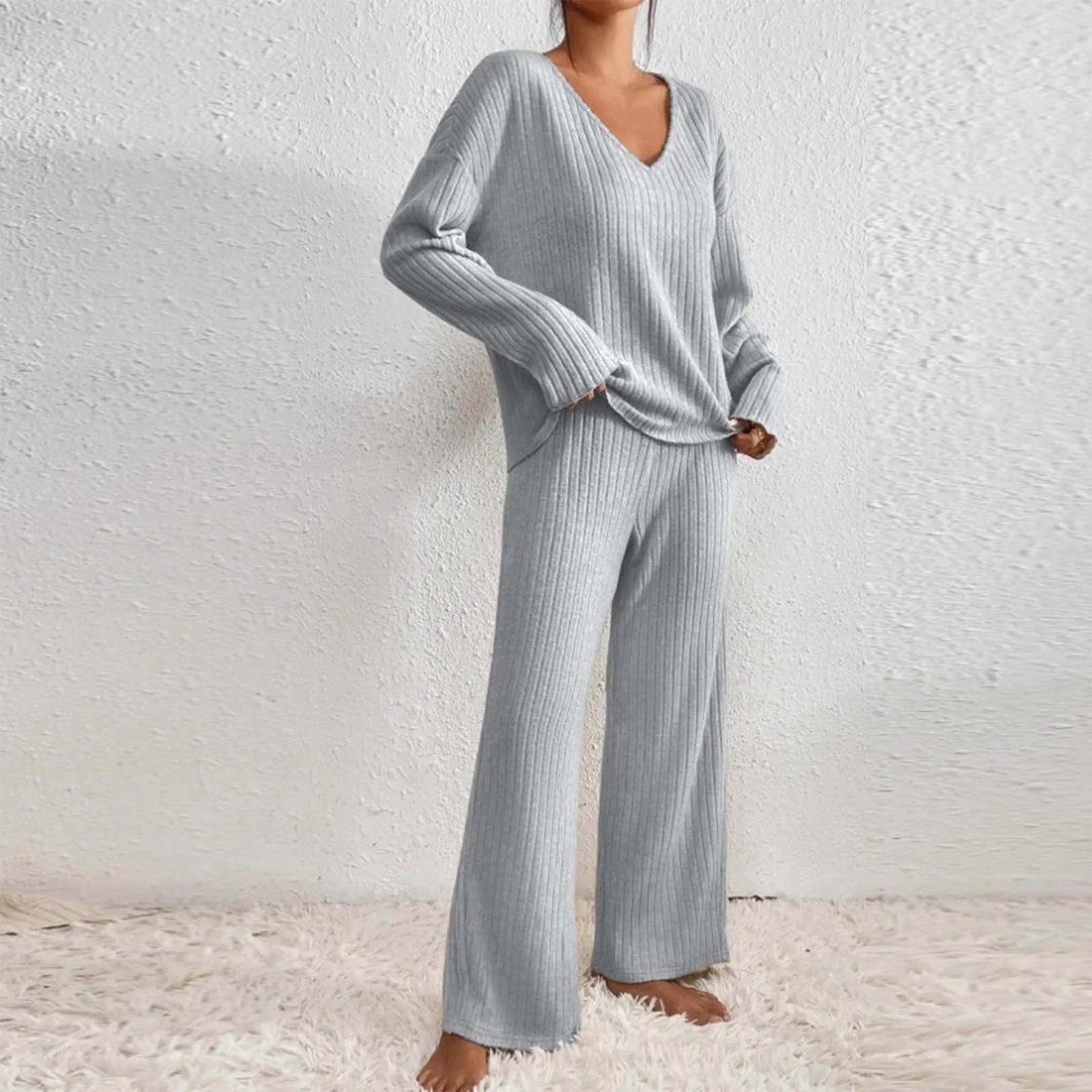 lavelle| Mysig Stickad Lounge Set