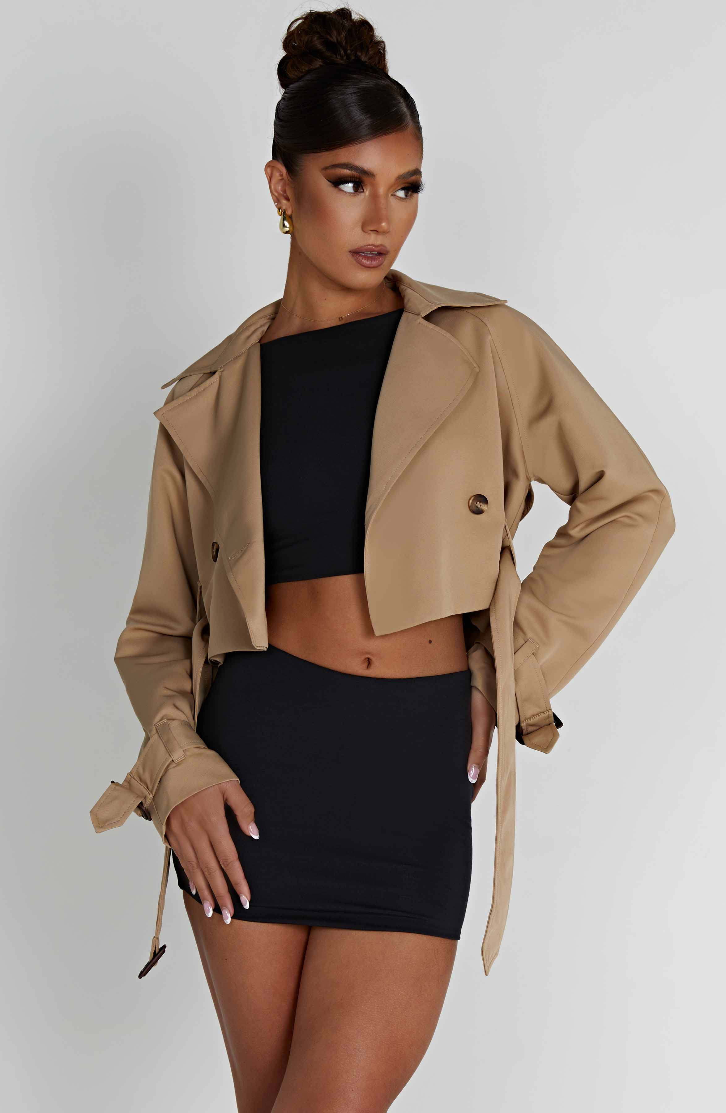 Caprice Beskuren Trenchcoat - Beige