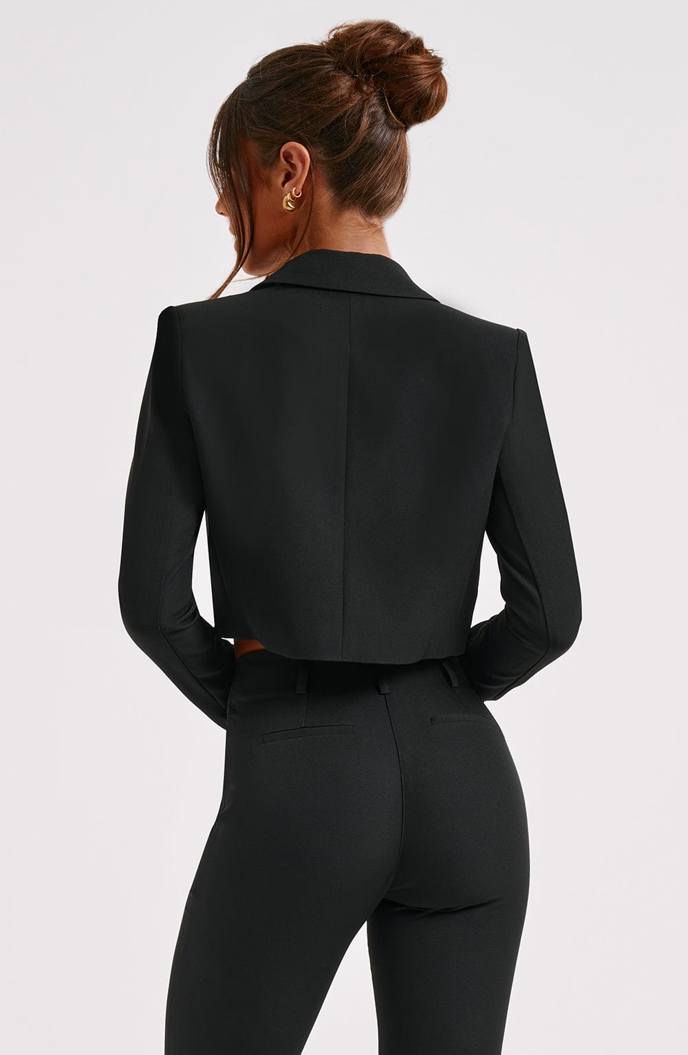 Darci Cropped Kavaj - Svart
