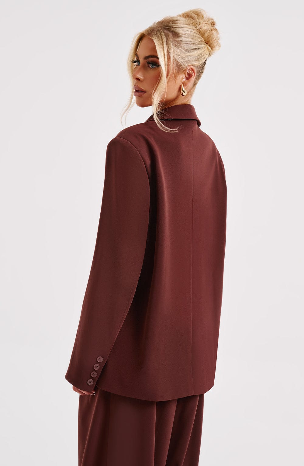 Noa Oversized Kostymkavaj - Brun