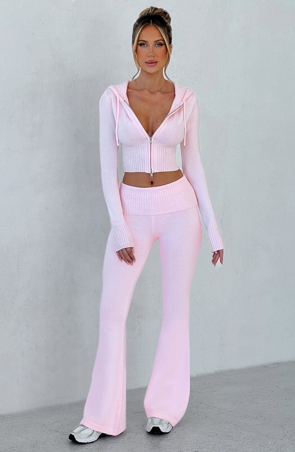 Portia Stickade Byxor - Rosa